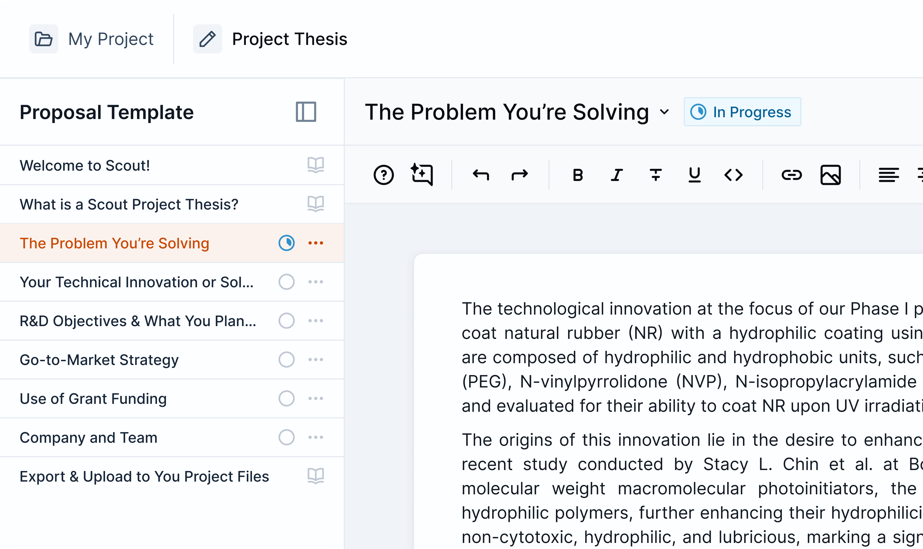 AI-powered solicitation editor