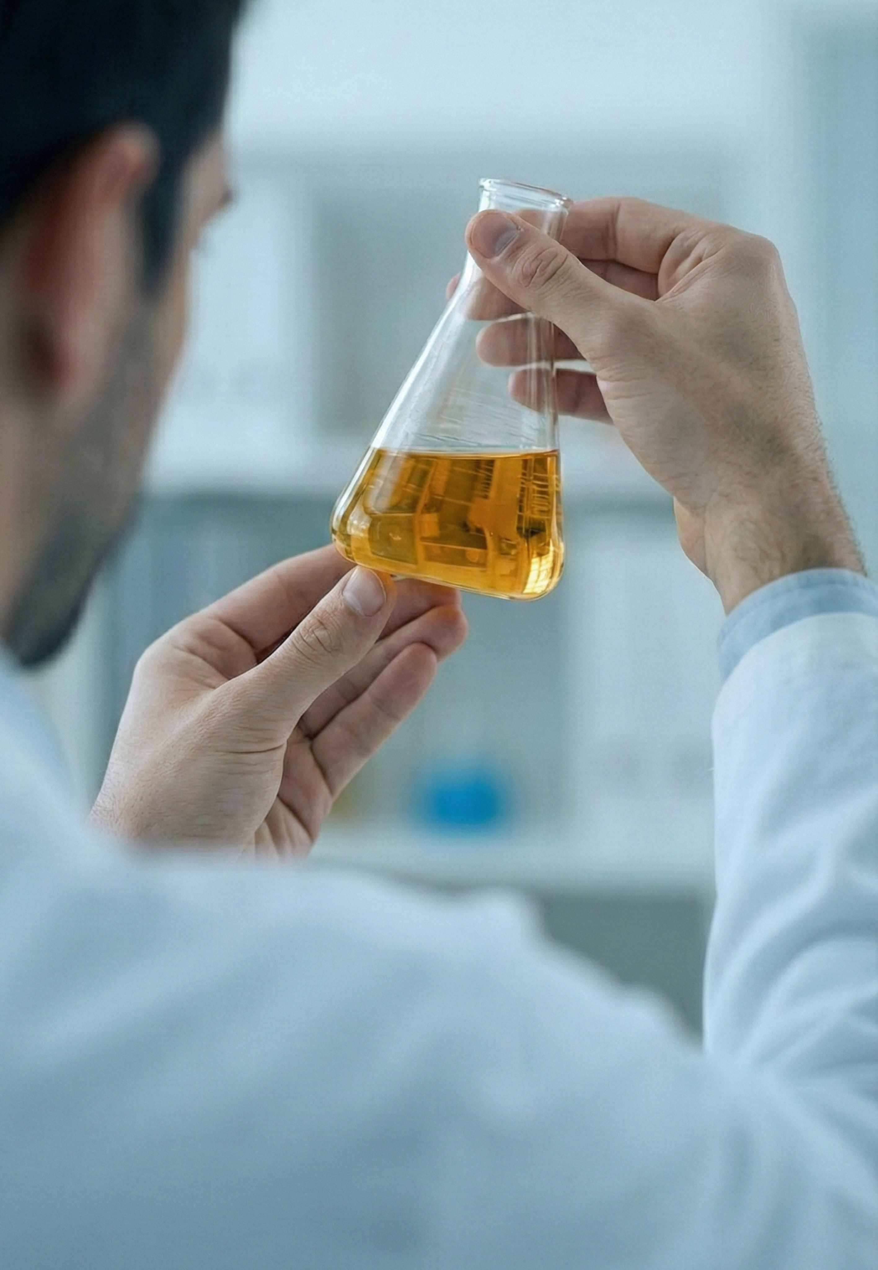Researchers in a lab evaluating samples