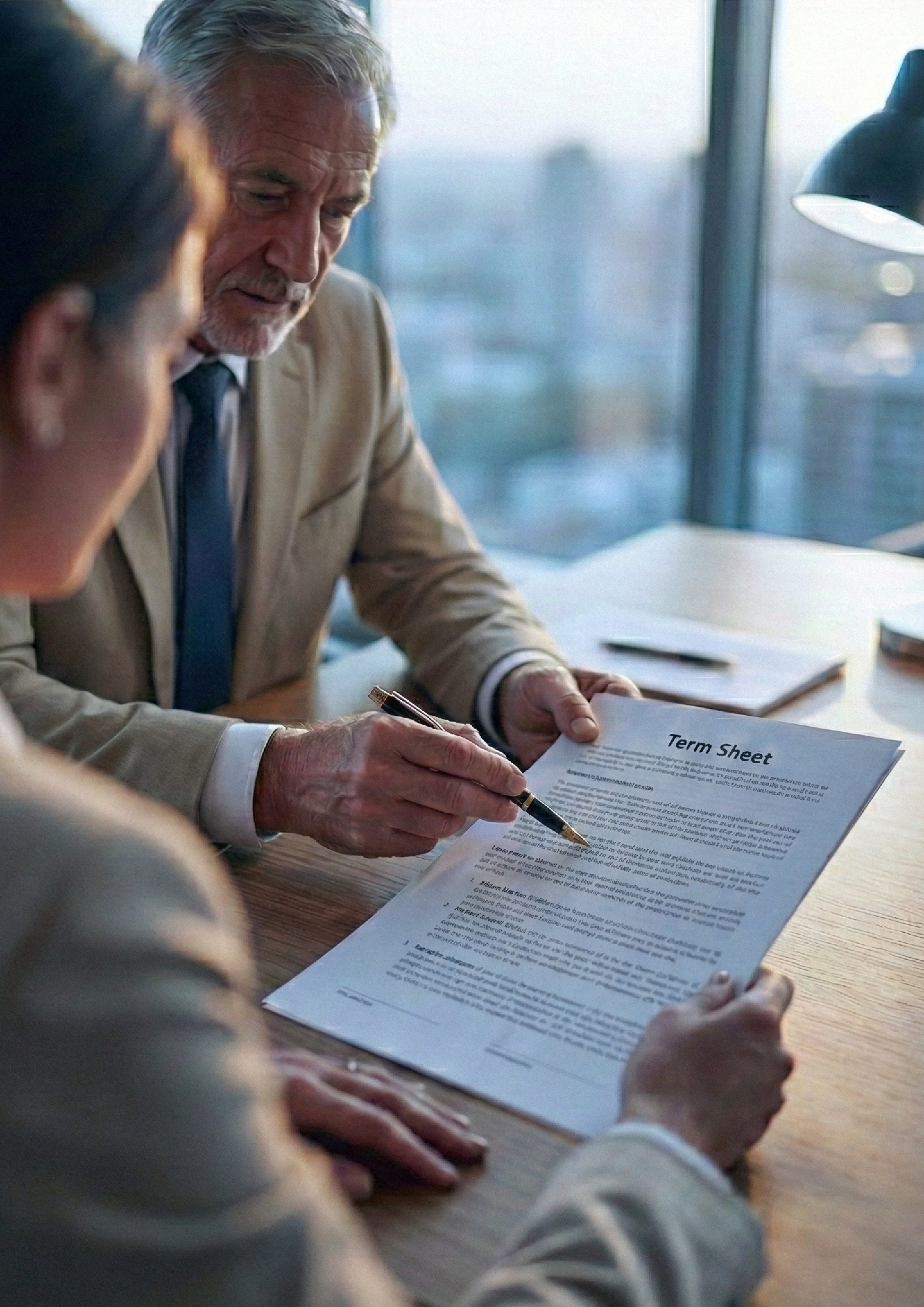 Person reviewing funding charts on tablet